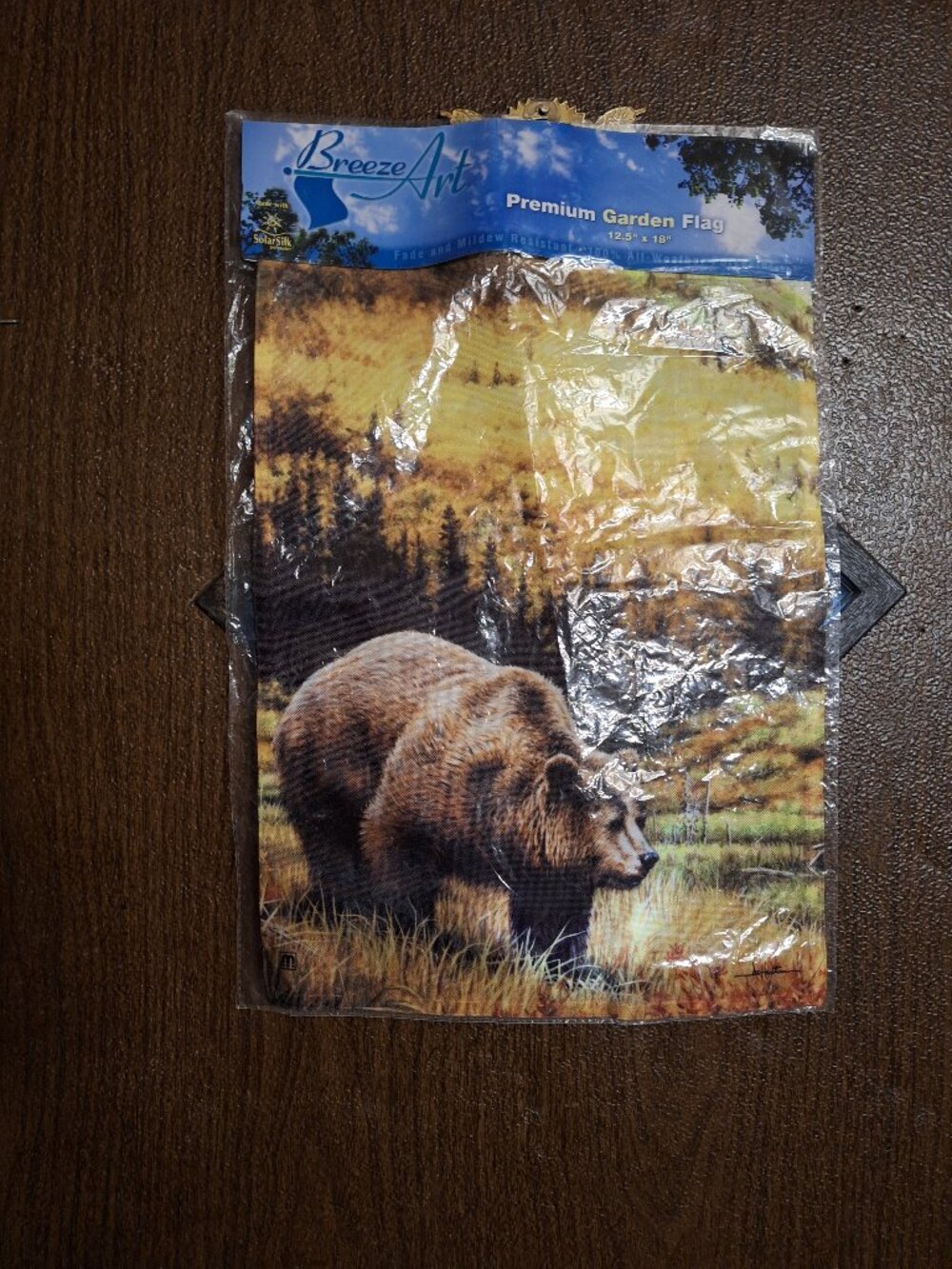 Breeze Art Grizzly Bear Flag 12.5x18 SolarSilk 🐻🌿